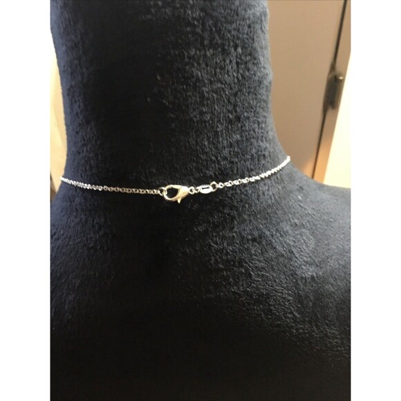 Fashion Double G Charm On 20” Silver Tone Dainty Necklace GUC - Picture 4 of 6